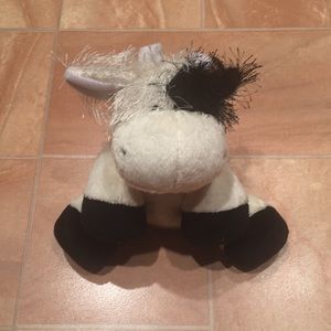 Webkinz Ganz Cow Black & White Long Hair HM003 Plush Stuffed Animal Toy